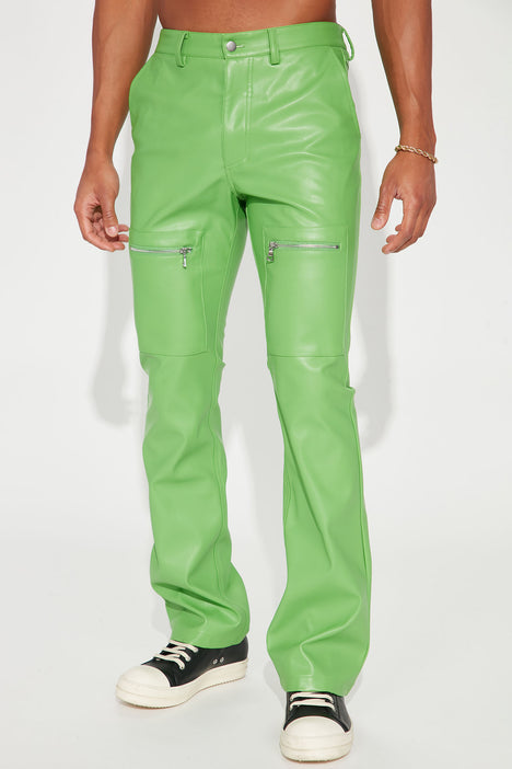 Croc Metallic Green Leather Pants - Jeans Style : LeatherCult: Genuine  Custom Leather Products, Jackets for Men & Women