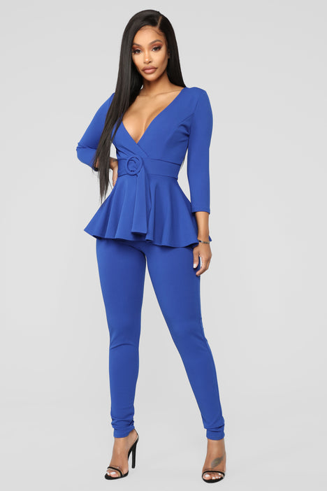 Womens peplum jumpsuit shop