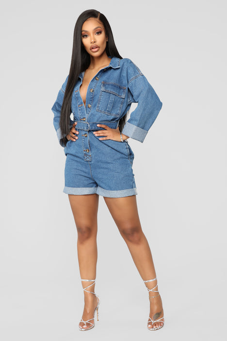 Fashion nova discount jean romper