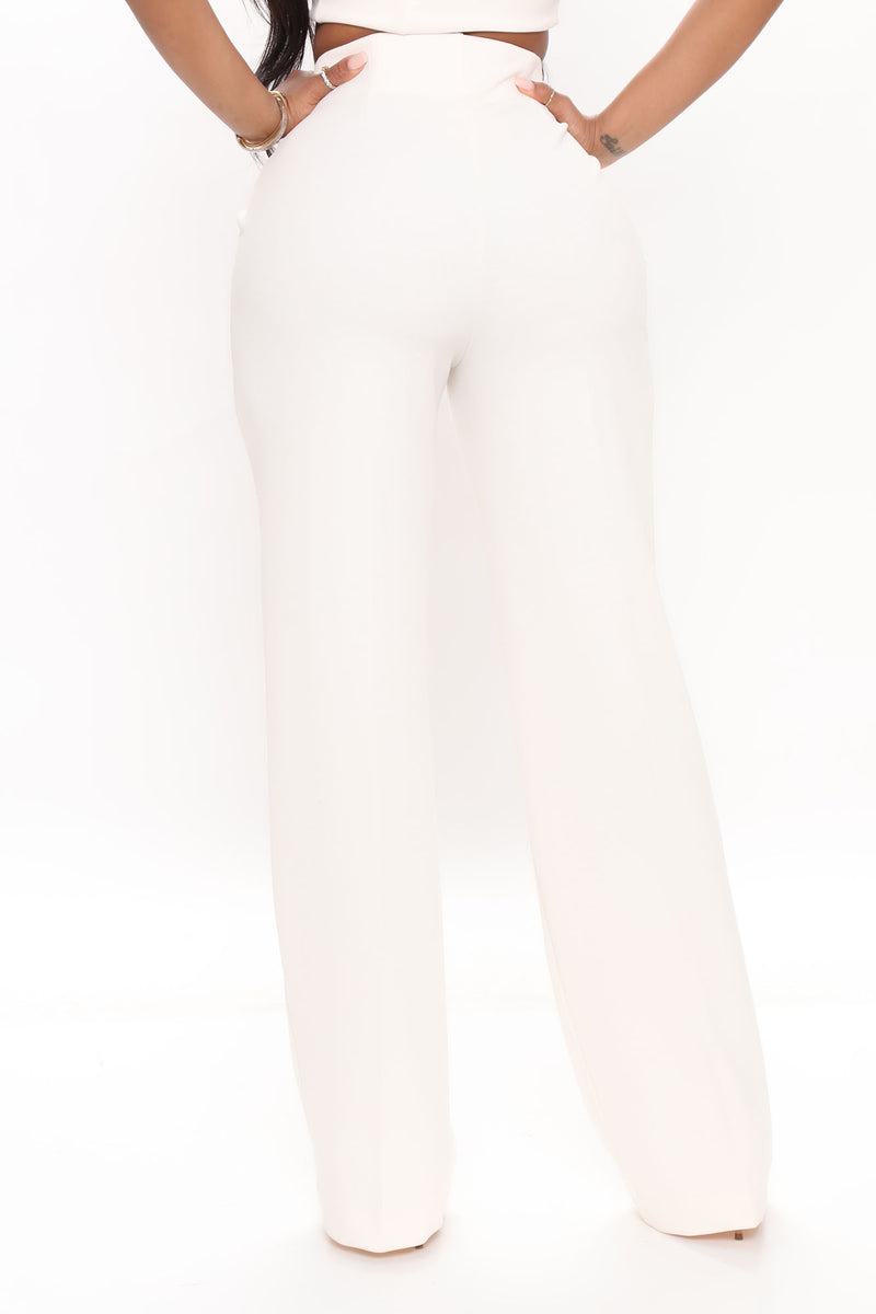 Sasha Tie Waist Pant - Cream | Fashion Nova, Pants | Fashion Nova