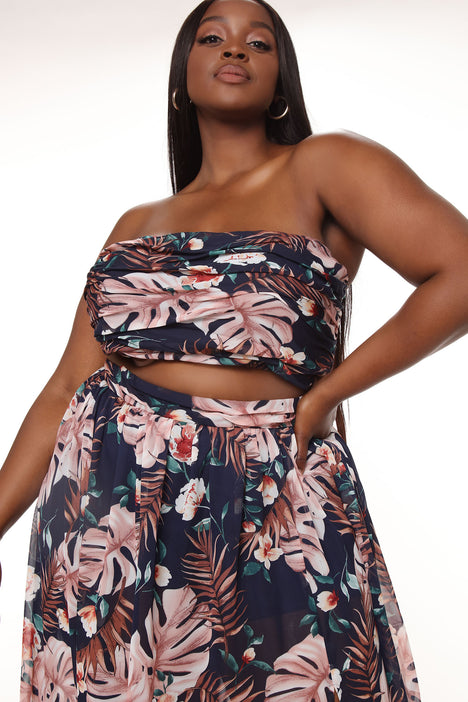 Plus size navy chiffon maxi skirt shop