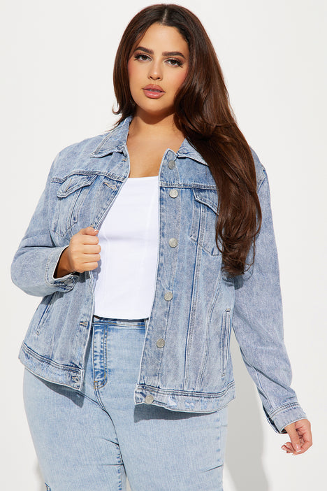 Fashion nova plus size jean jacket hot sale