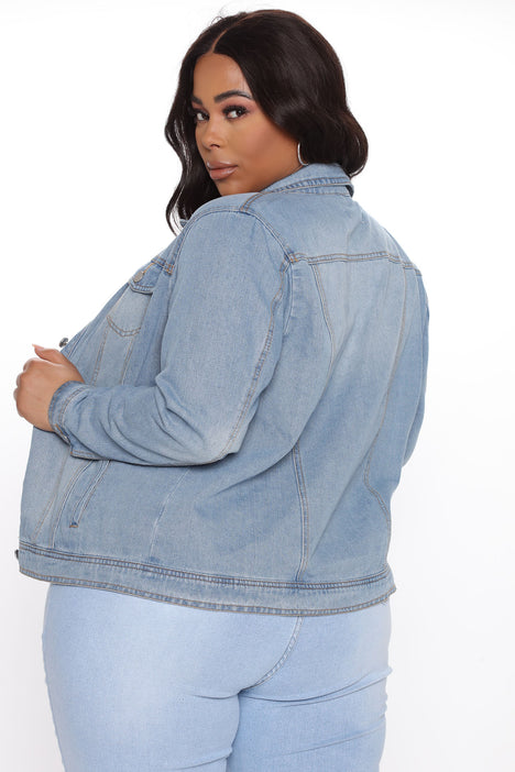 Let s Take The Back Road Denim Jacket Medium Blue Wash Fashion