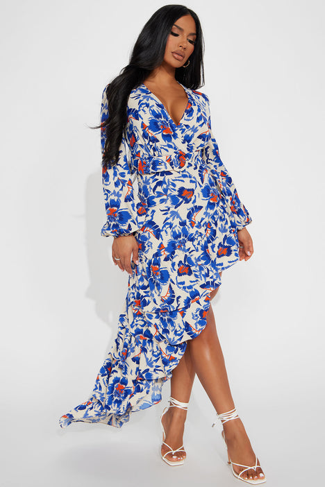 Fashion nova blue and white dress store