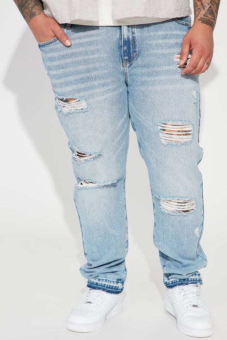 Medium blue ripped deals jeans