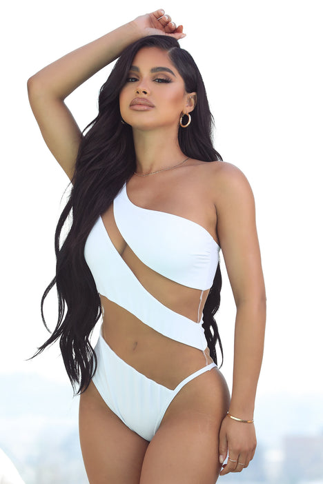 Fashion nova white one piece 2025