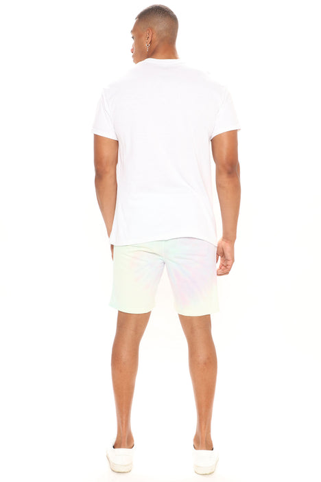 Nas white store shorts