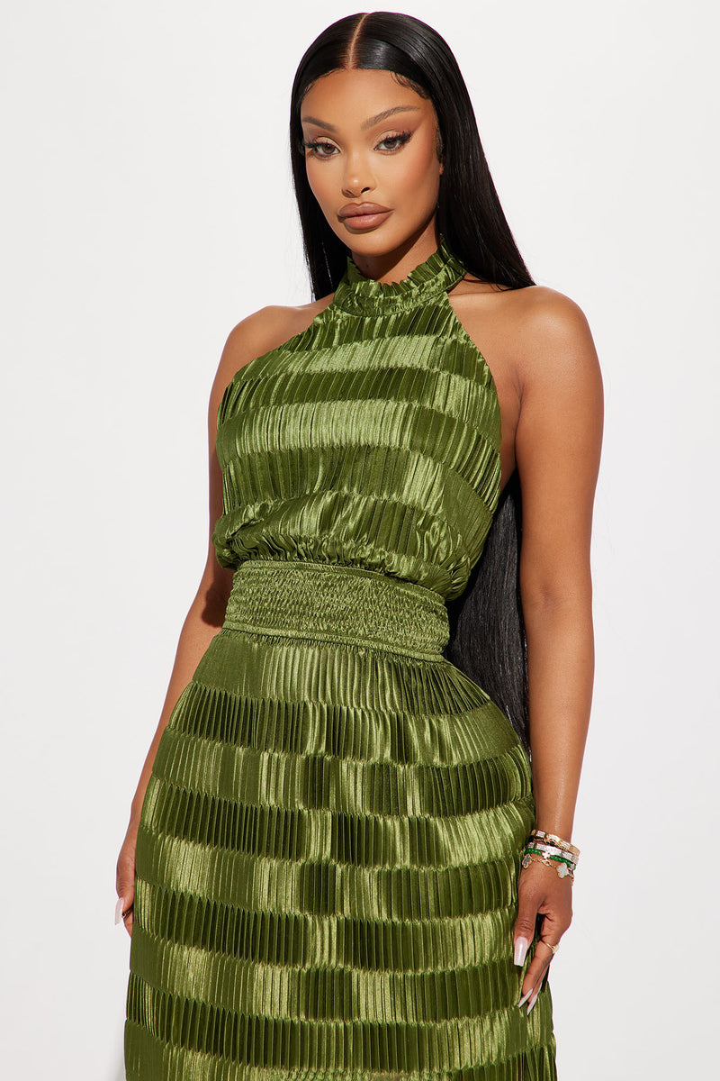 Brina Textured Maxi Dress - Olive | Fashion Nova, Dresses | Fashion Nova