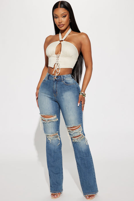 Fashion nova stretchy jeans top