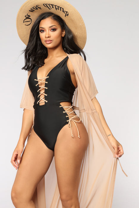 Got It Covered Mesh Cover Up - Nude