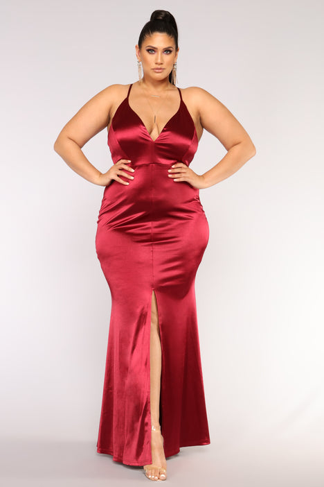 Decadence satin dress fashion nova sales