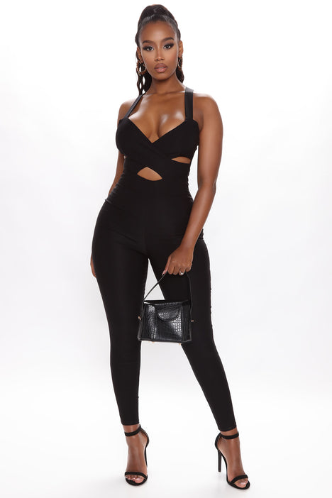 Sexy Innocence Skinny Leg Jumpsuit Black