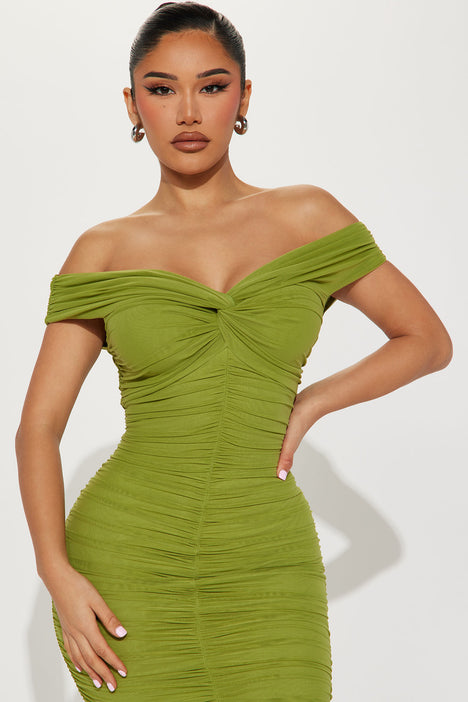 Lime green dress fashion nova clearance