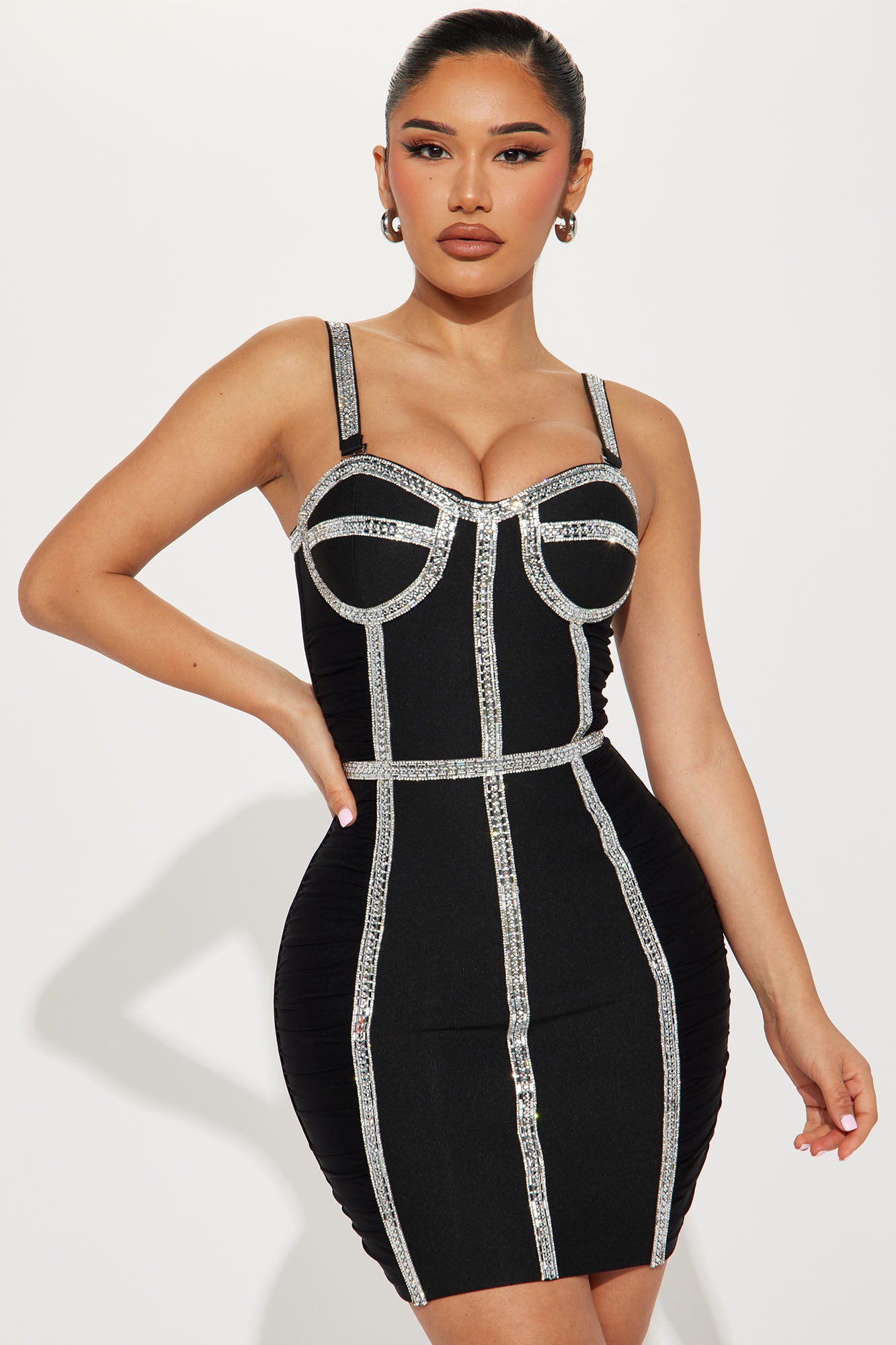 Embellished shop bandage dress