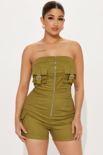 Hang fire belted denim playsuit in beige clearance