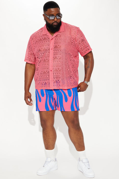 Blazed Up Swim Trunk Blue combo