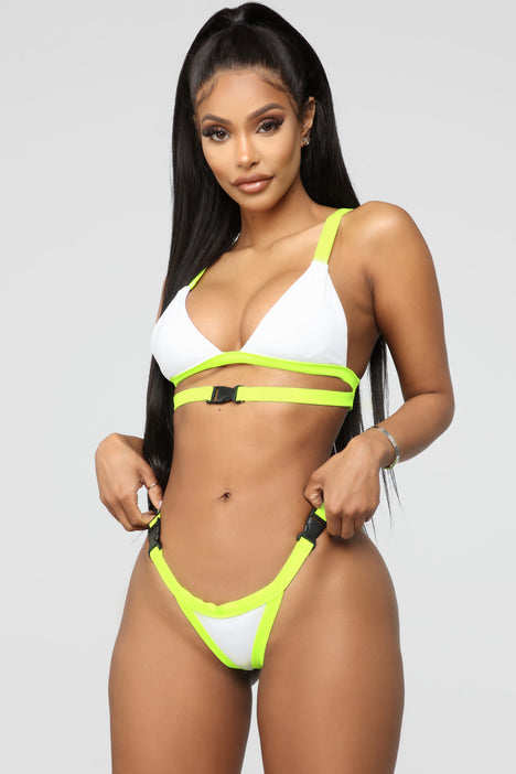 Fashion nova neon hotsell green bathing suit