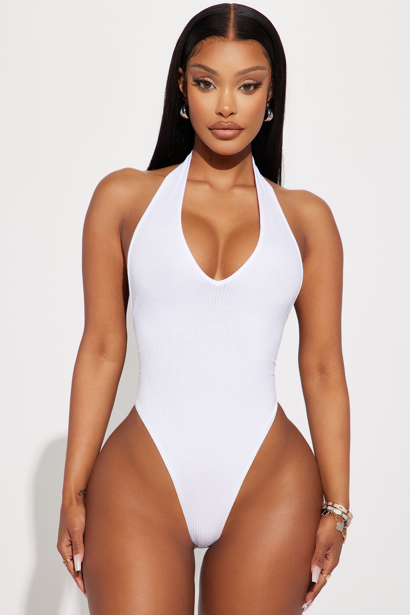 White discount halter bodysuit