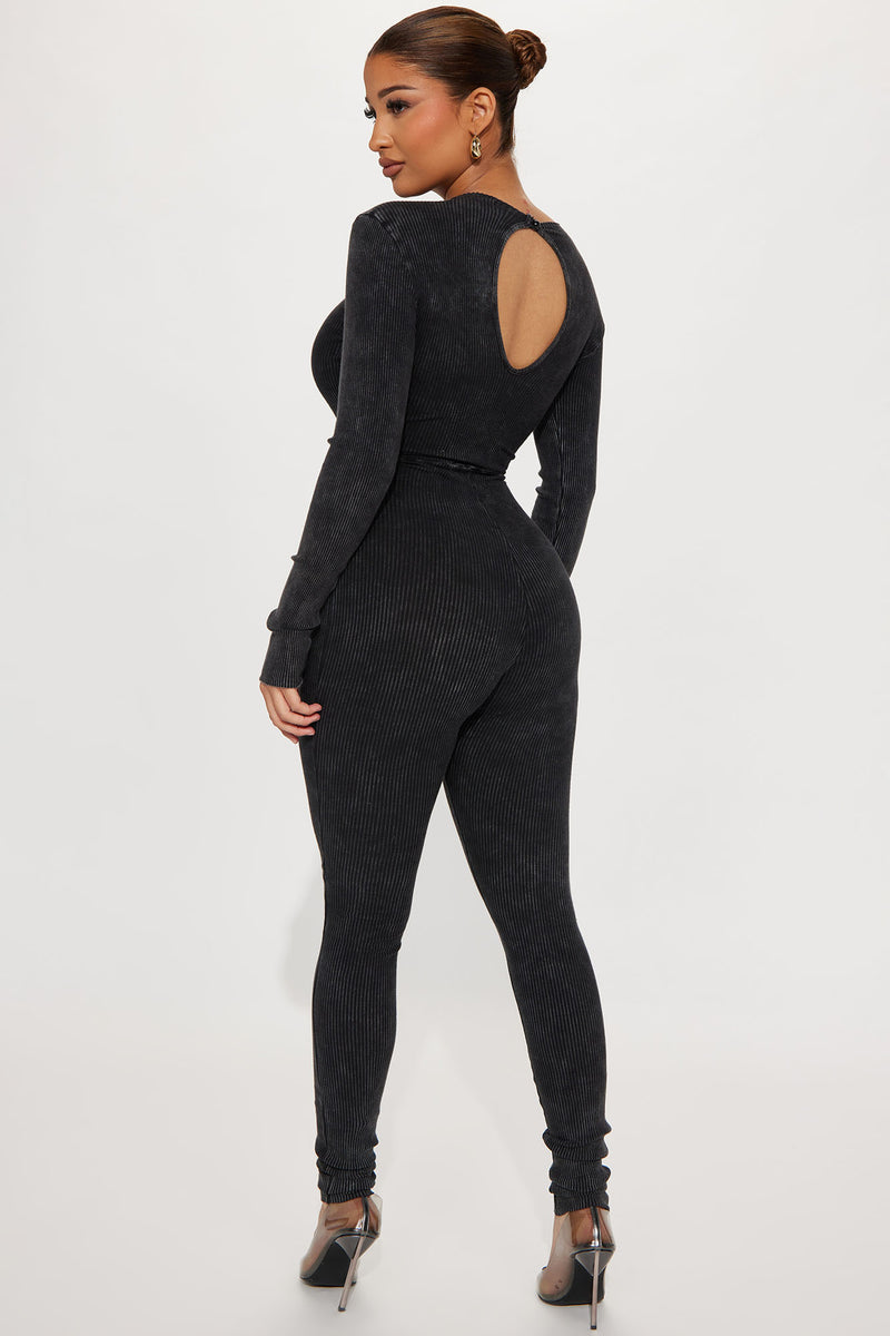 Alayna Ribbed Jumpsuit - Black | Fashion Nova, Jumpsuits | Fashion Nova