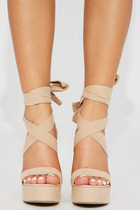 Plot Twist Heel Natural Fashion Nova Shoes Fashion Nova