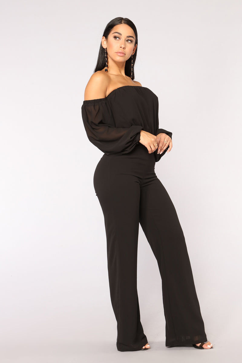 Lorena Off Shoulder Jumpsuit - Black | Fashion Nova, Jumpsuits ...