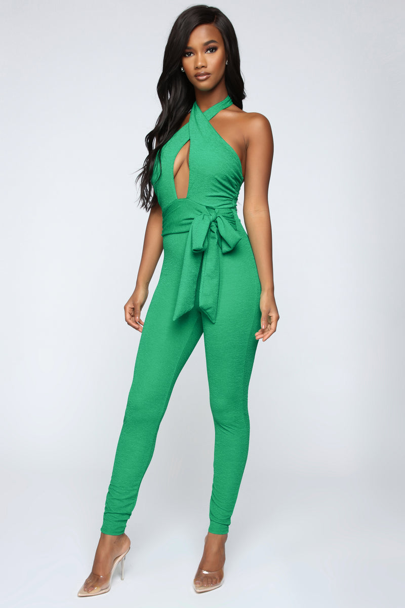 Tamara Halter Jumpsuit - Green | Fashion Nova, Jumpsuits | Fashion Nova