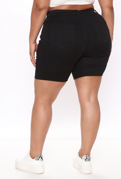 Raine Super Stretch Pull On Biker Shorts Black Fashion Nova