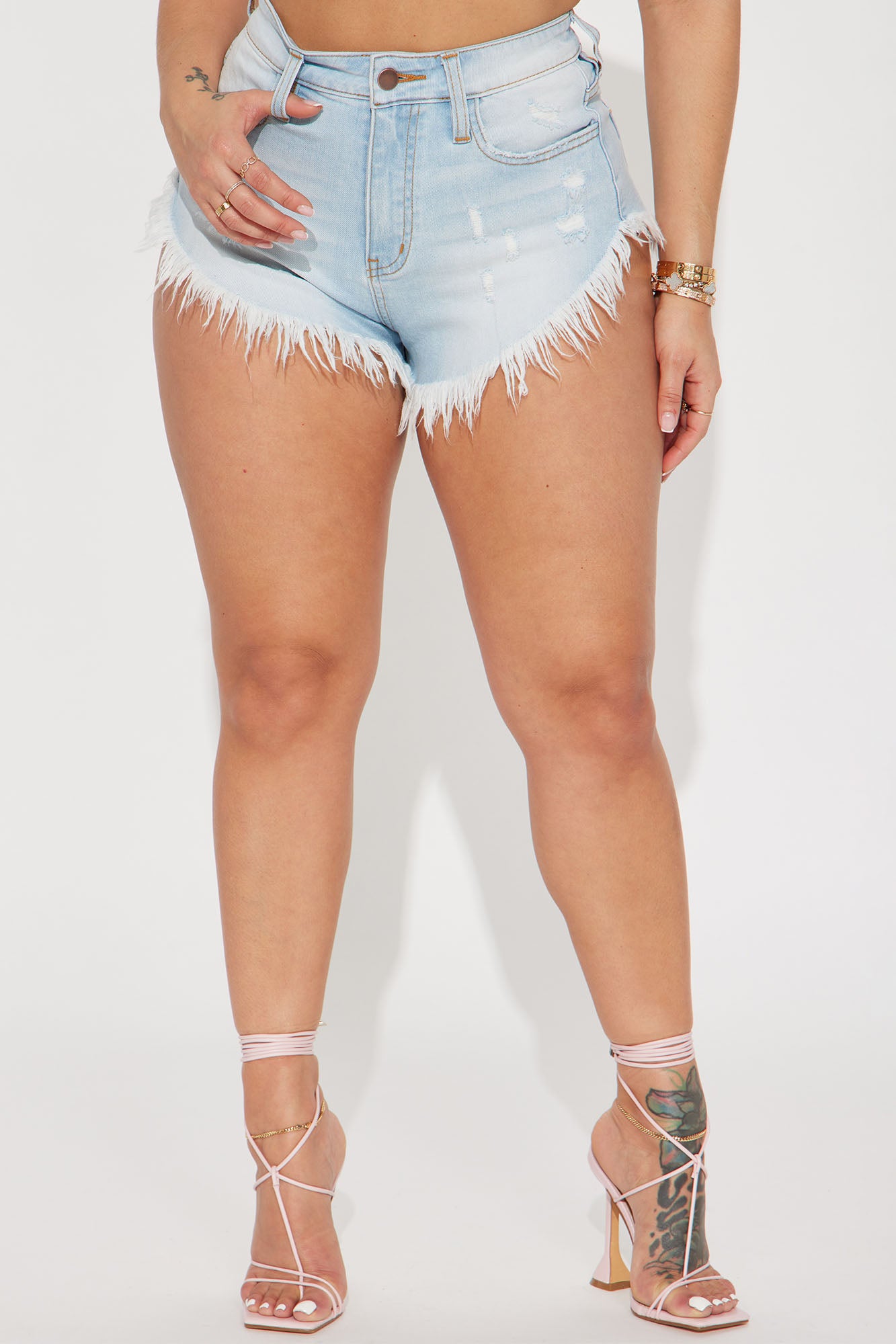 Plus size cut off sales jean shorts