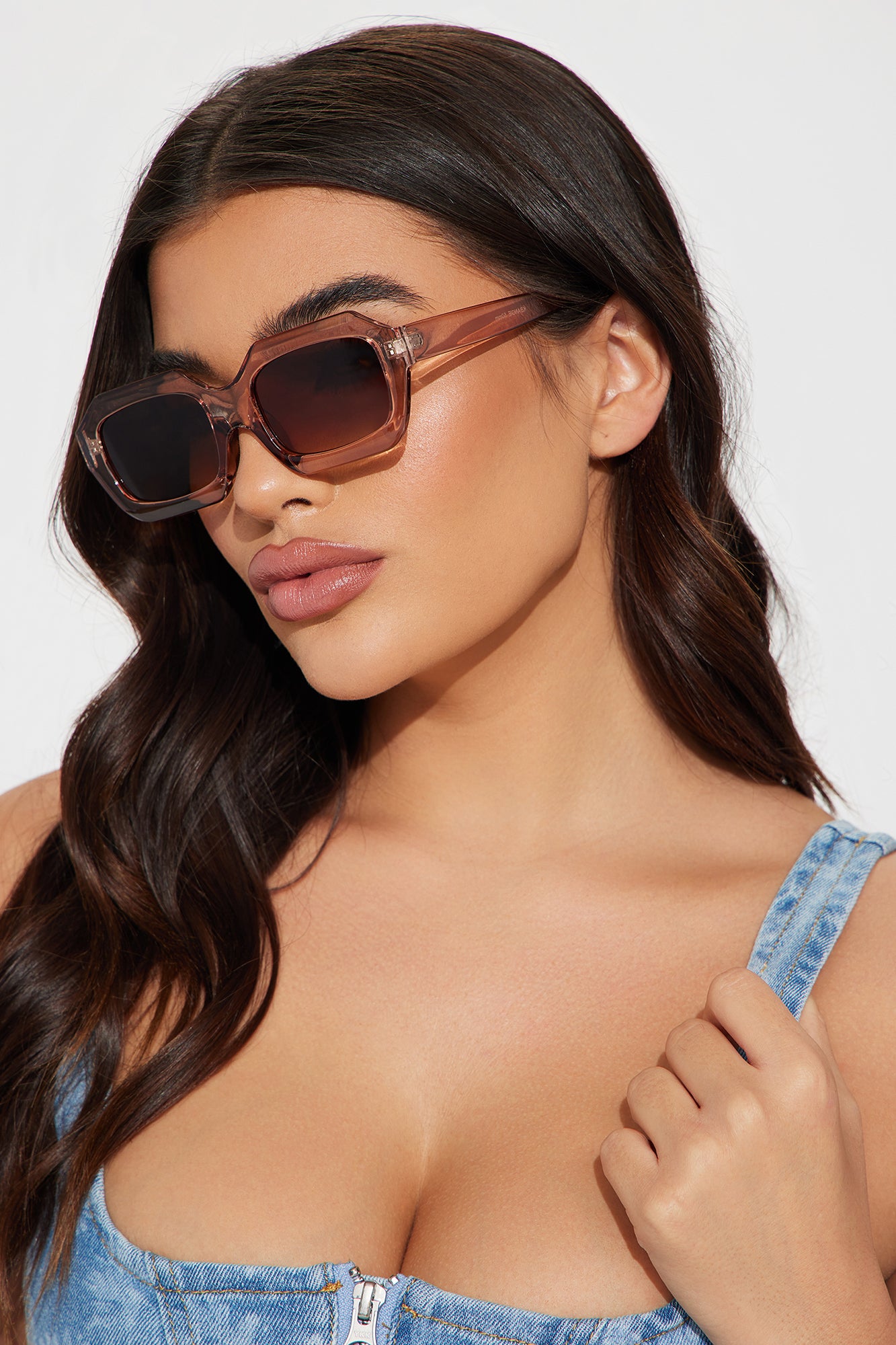 Follow Me Around Sunglasses Nude Fashion Nova Sunglasses
