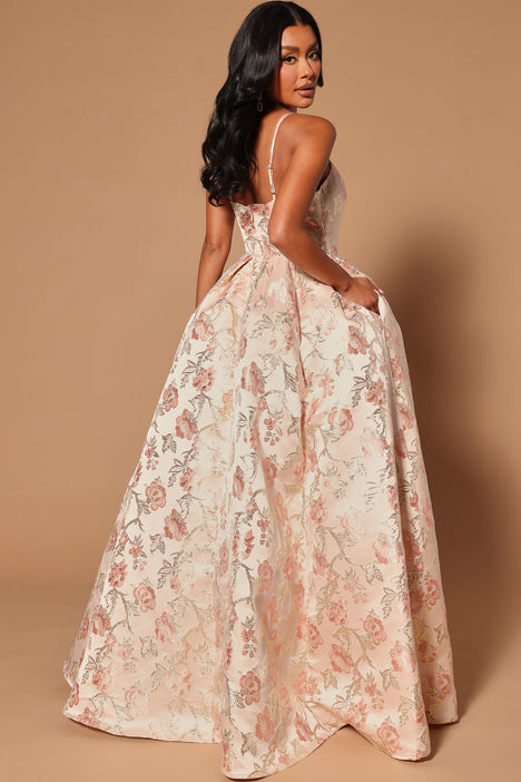 Midnight Dance Embroidered Ball Gown Pink Fashion Nova Luxe