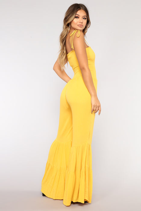 Rydel smocked shop jumpsuit