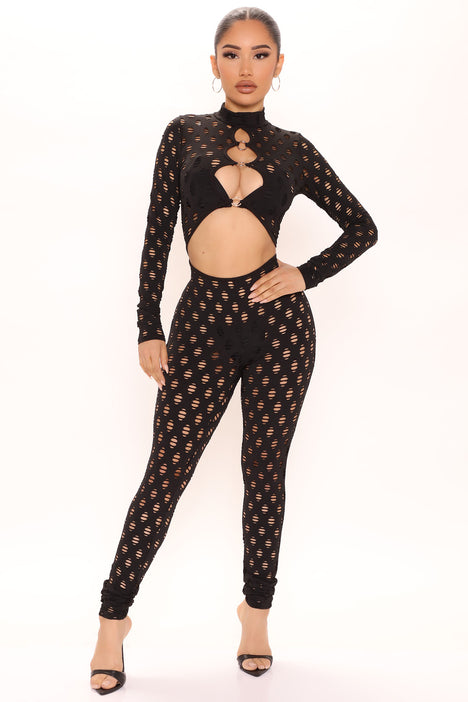 Can t Get Enough Jumpsuit Black