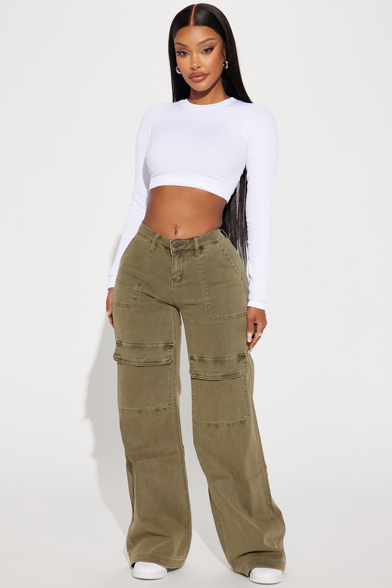 Women's mid shop rise cargo pants