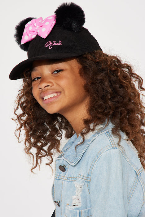 Mini Minnie Mouse Bow Baseball Cap Black