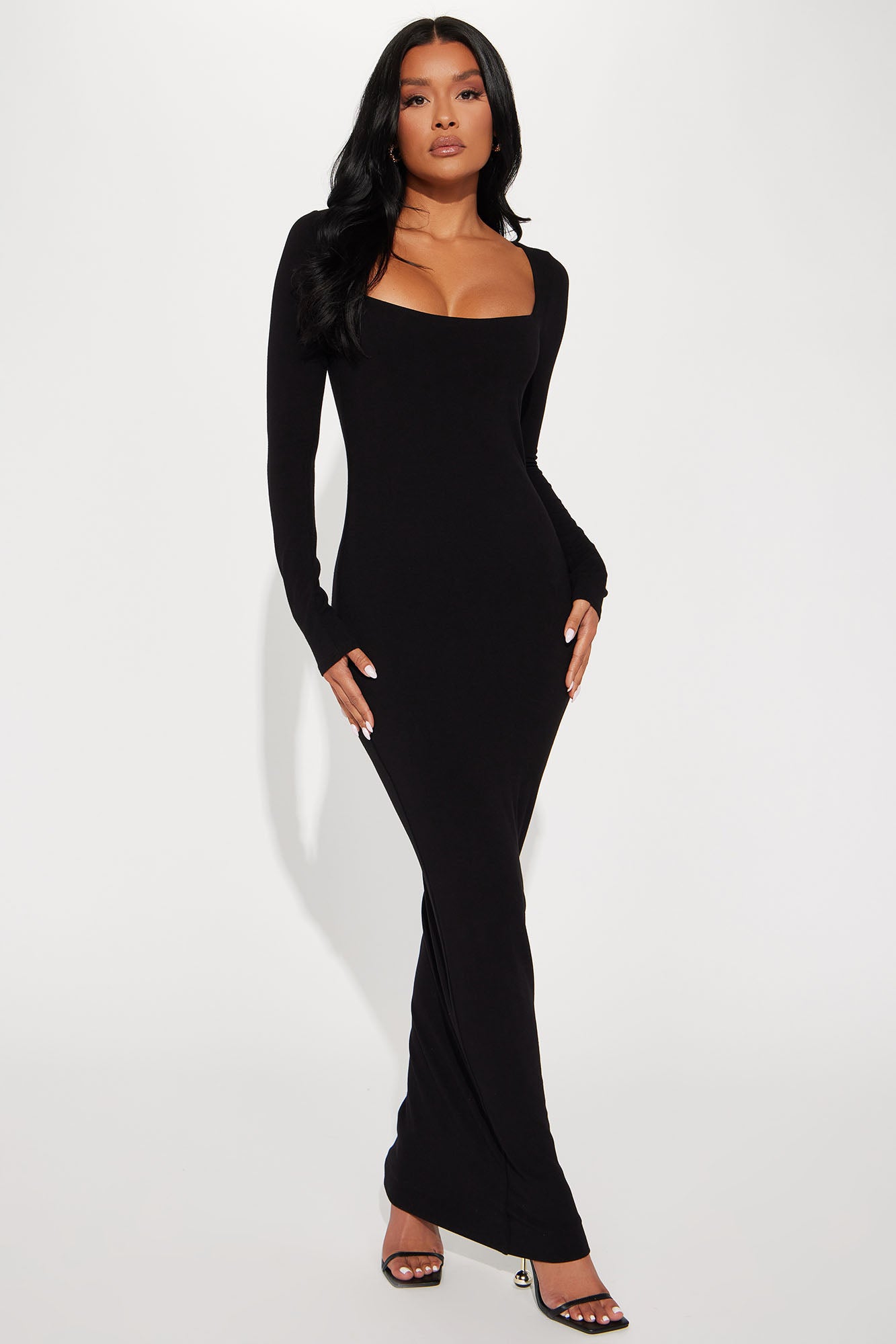 Black maxi deals dress fashion nova