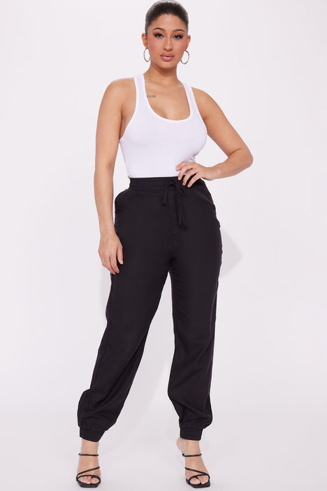 Black joggers shop fashion nova
