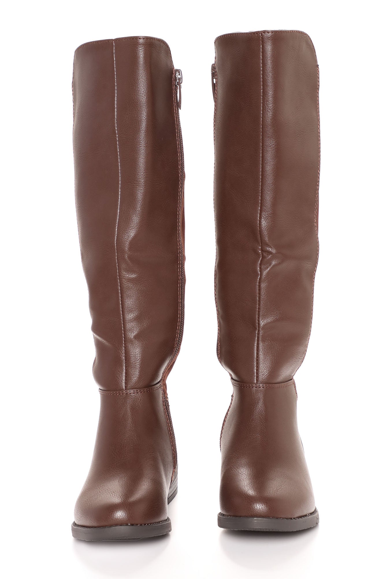 Tall flat brown boots sale