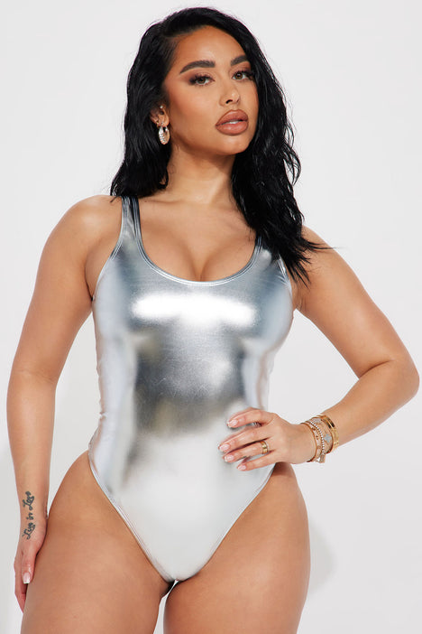 Fashion nova metallic swimsuit 2025