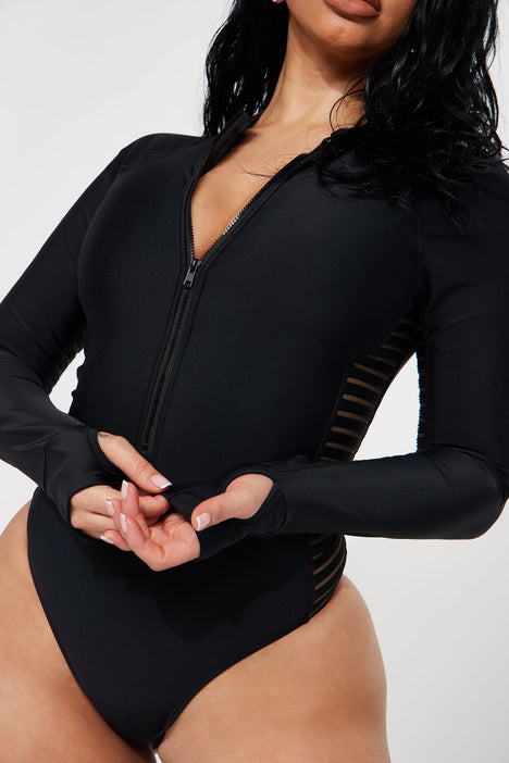 Long sleeve swimsuit forever 21 top