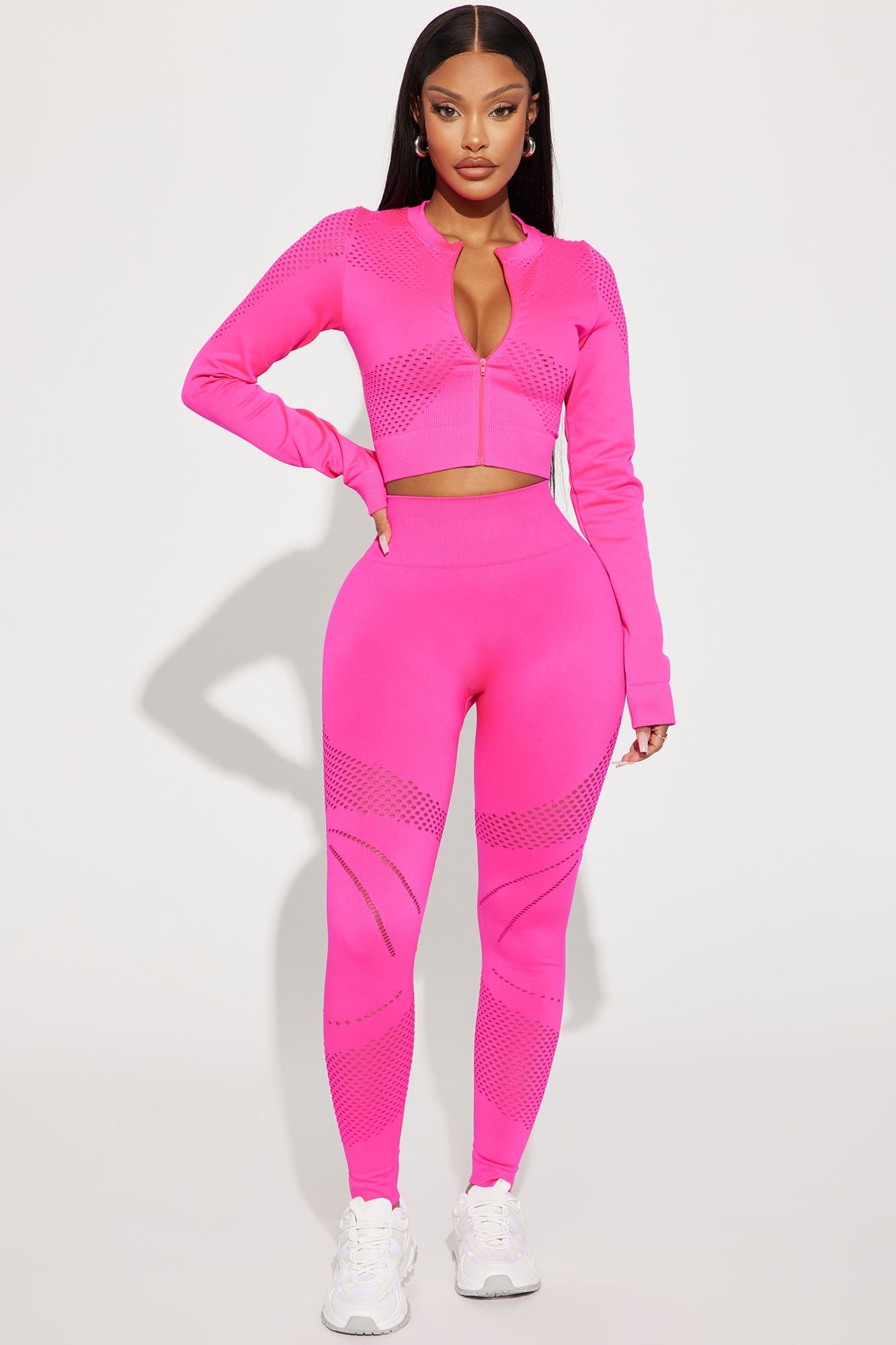 Work Out For Me Laser Cut Seamless Legging - Hot Pink, Fashion Nova, Nova  Sport Bottoms