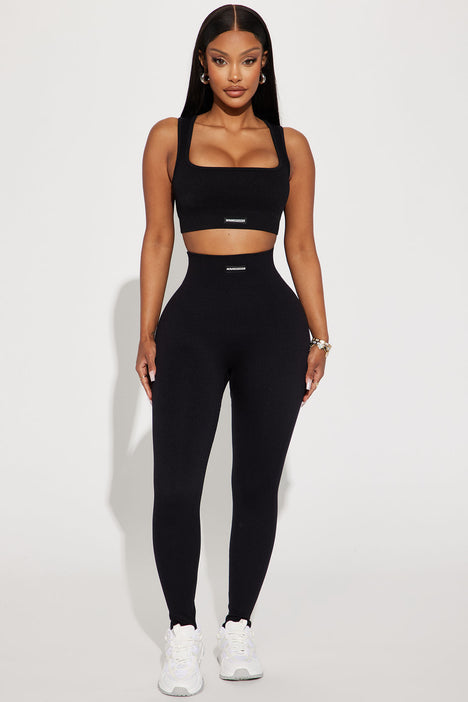 Effortless Triton Ribbed Seamless Legging - Black