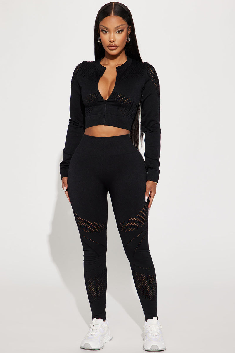 Work Out For Me Laser Cut Seamless Legging Black Fashion Nova, Nova
