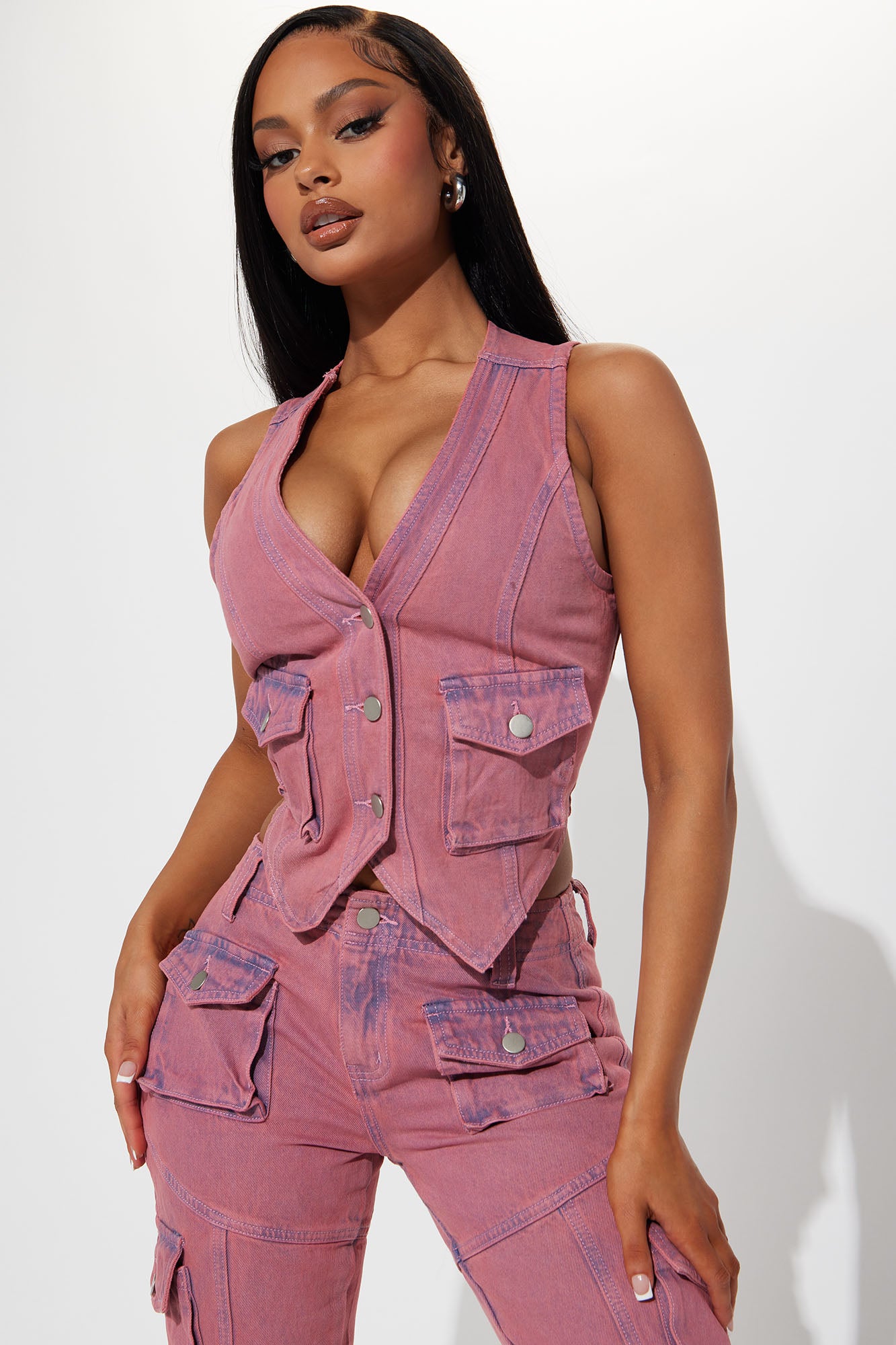 Pink 2025 jean vest