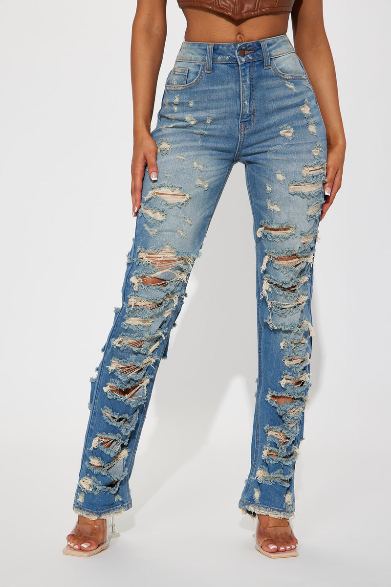 Scratch That Stretch Straight Leg Jeans - Medium Wash | Fashion Nova ...