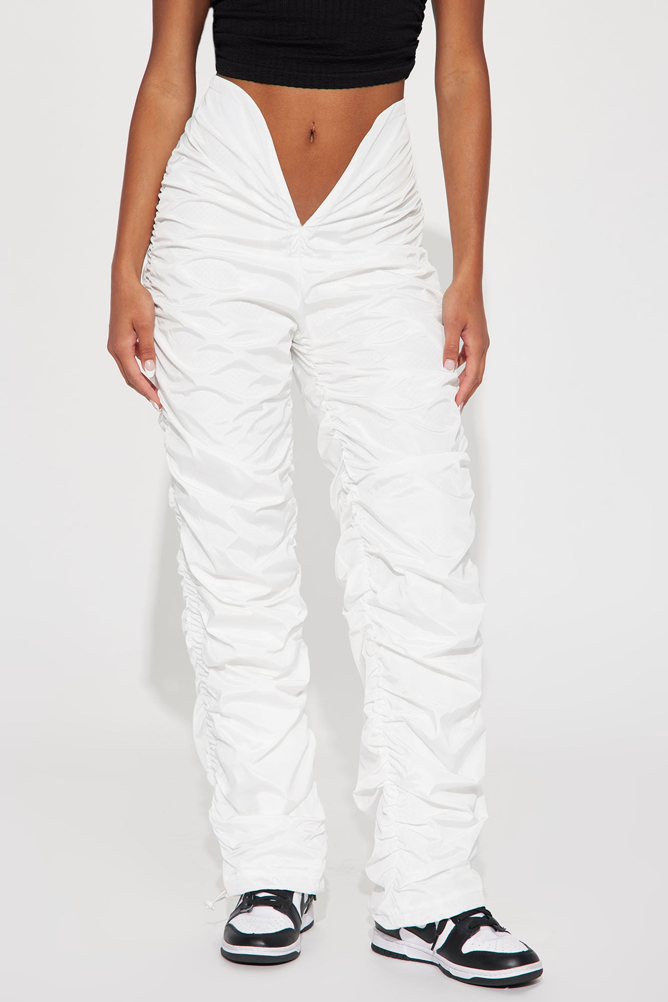 Ruched stacked hotsell sweatpants
