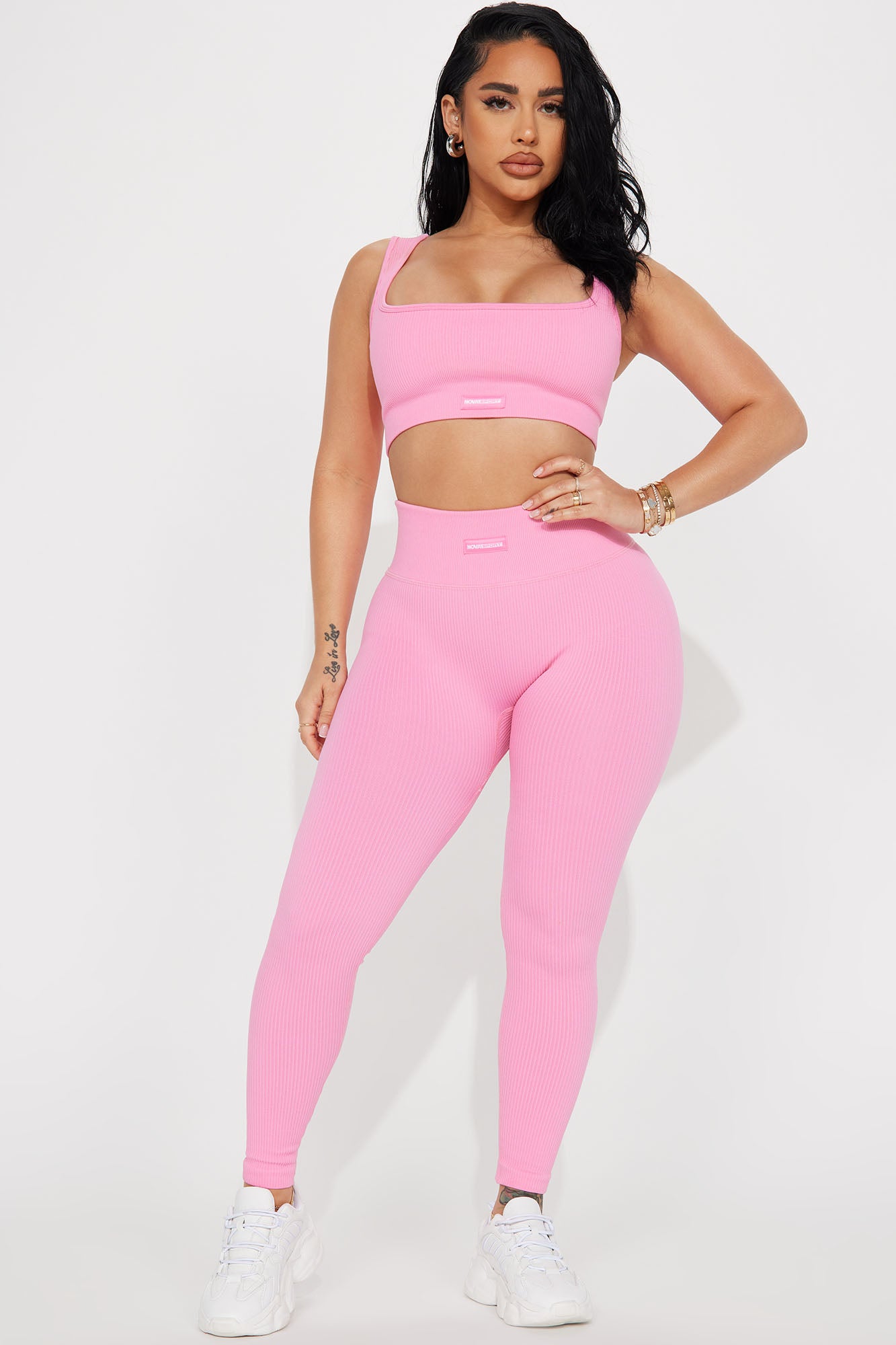 Fighter Ribbed Active Legging In Infinity Seamless - Bubblegum Pink, Fashion Nova, Nova Sport Bottoms