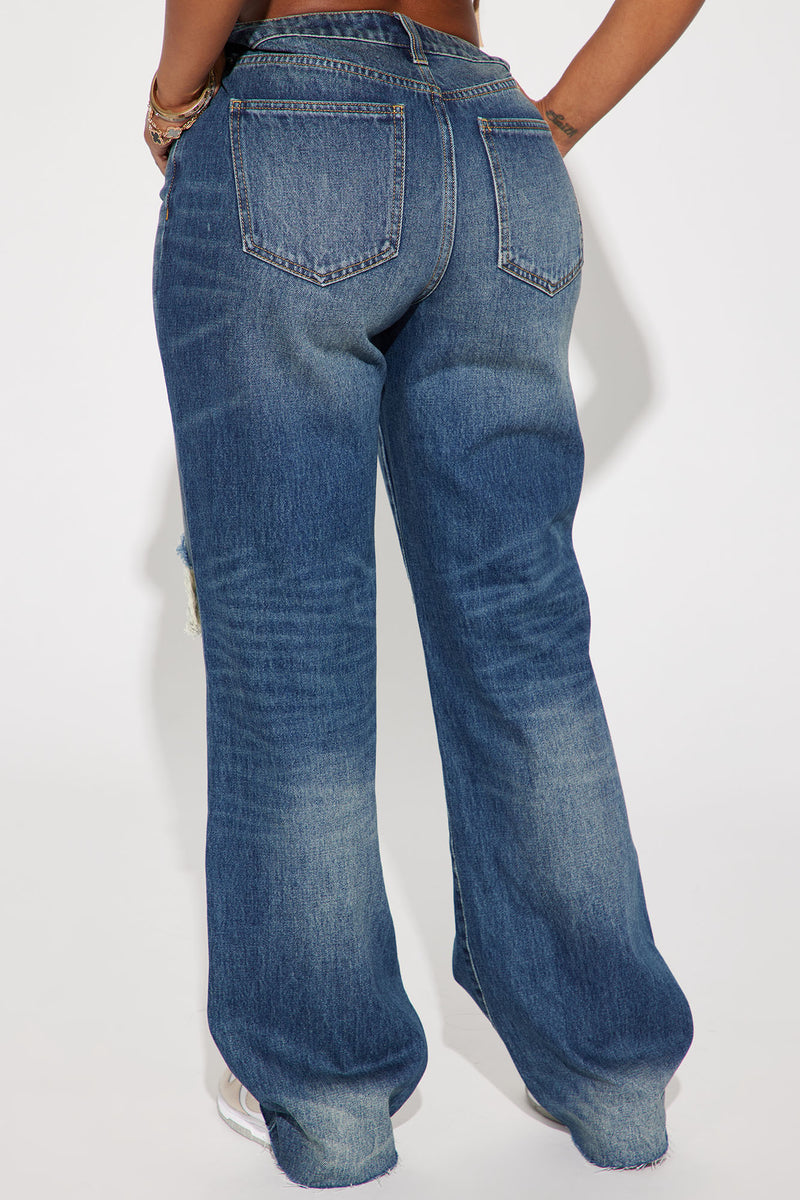 Shock Value Non Stretch Straight Leg Jeans - Dark Wash | Fashion Nova ...