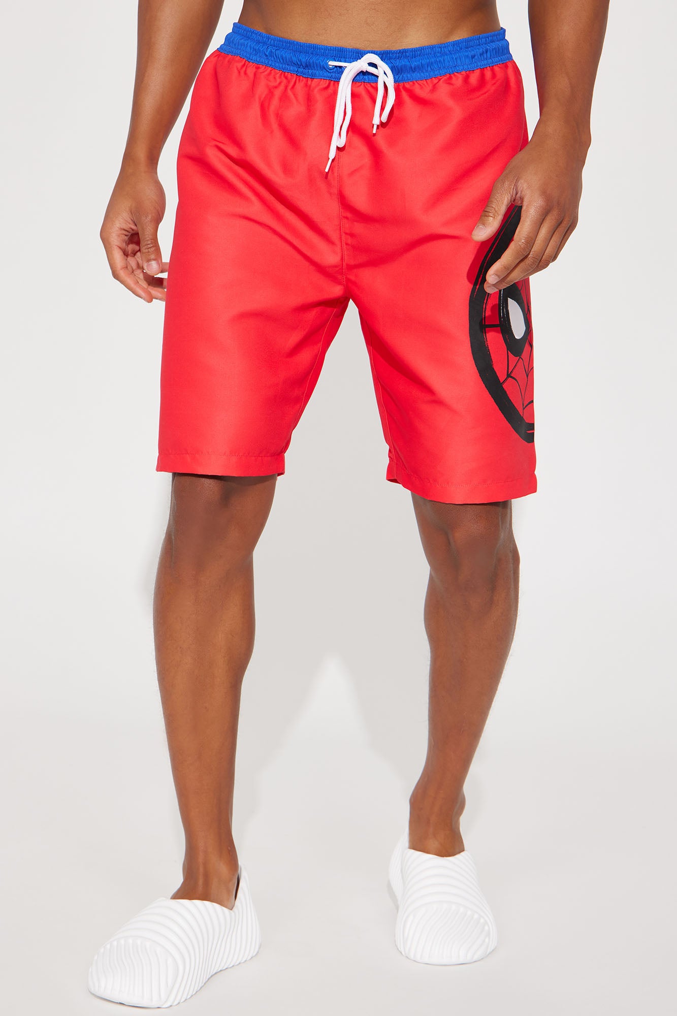 Mens spiderman outlet swim trunks