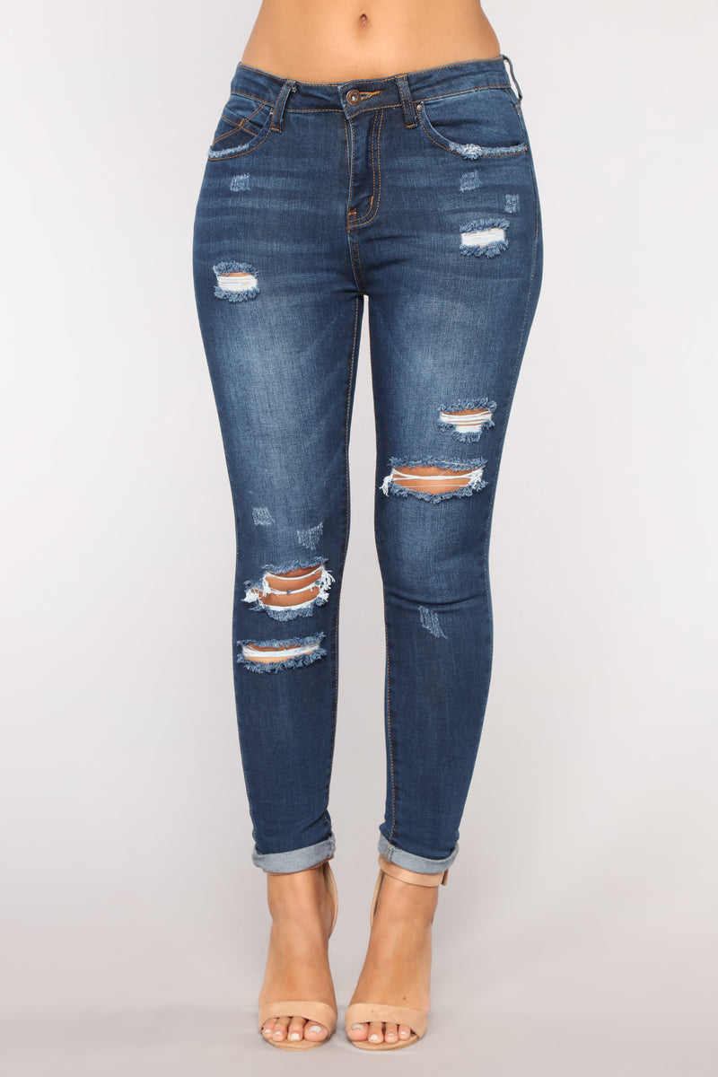 Johanna Distressed Skinny Jeans - Dark Denim | Fashion Nova, Jeans ...