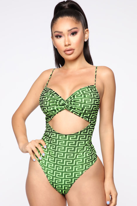 Fashion nova lime green bathing suit hotsell